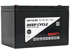 Аккумулятор  KRAFT LDC12-60 (12V76Ah) C20